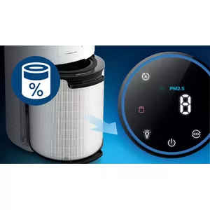 Follow the Smart filter status indicator on your device