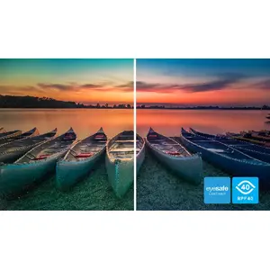 Eyesafe-certified blue light protection and colour accuracy