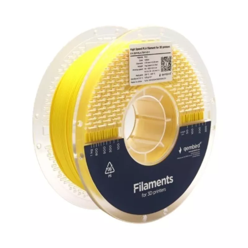 3D printing filament Gembird PLA 1.75 mm Yellow 1 kg