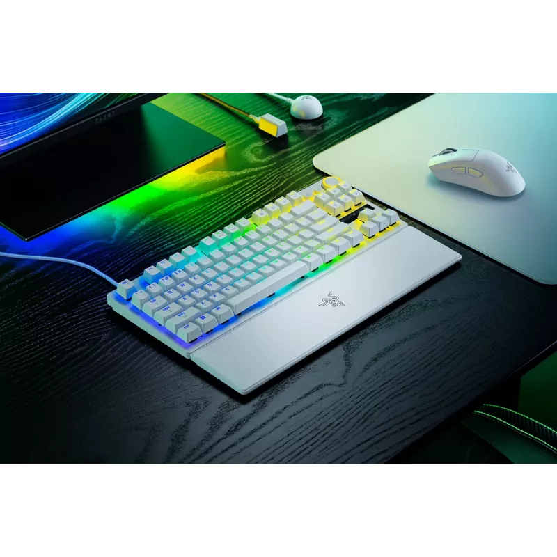 Razer Huntsman V3 Pro Tenkeyless 8KHz | Gaming keyboard | Wired | US | White | Razer Analog Optical Switch Gen-2