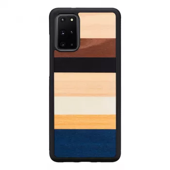 Phone case man and wood Galaxy S20+ black — protective back cover for Samsung Galaxy S20+