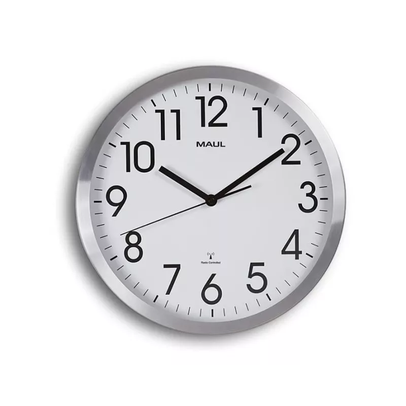 MAUL Wanduhr MAULmove - AA - 1,5 V - Aluminium - White - Aluminium - Glas - 35 mm (9063008)