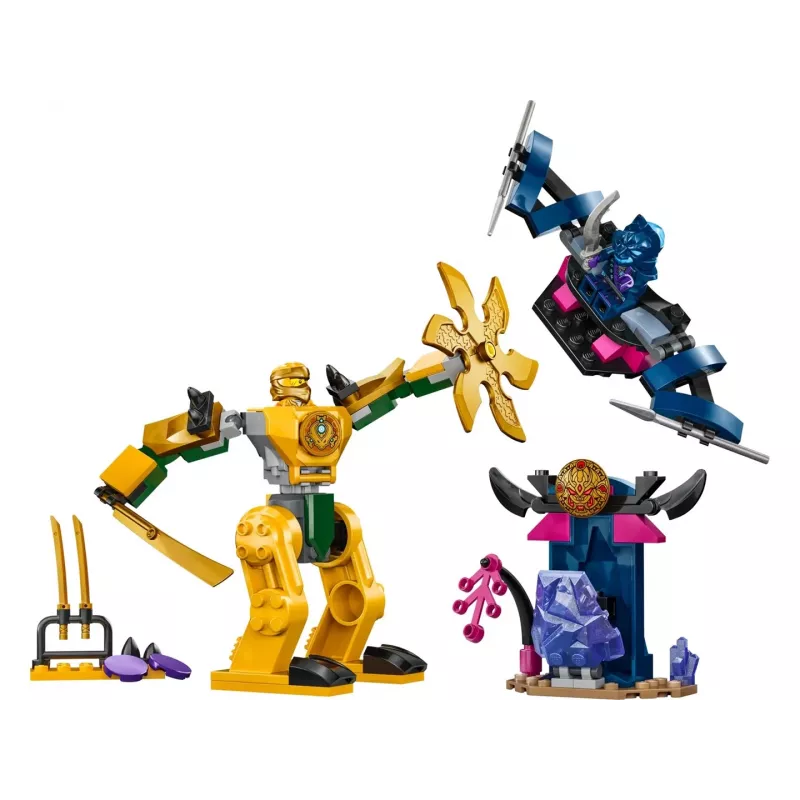 LEGO NINJAGO Arin’s Battle Mech Action Figure Ninja Toy for 4 Plus Year Old Boys Girls & Kids Dragons Rising Set with Arin Minifigure and Mini Kata