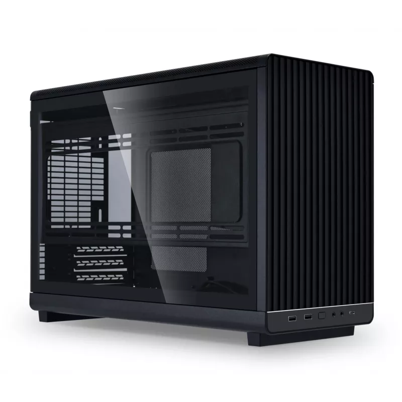 Left-side tempered glass panel for Lian Li A3-mATX chassis — black