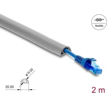 Cable sleeve DELOCK 20765 PVC Grey 1 pc