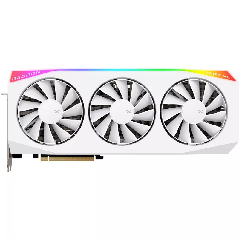 Graphics card XFX Radeon RX 9070 XT — 16 GB GDDR6, 256-bit, PCIe x16, 3 fans, White, 360 mm