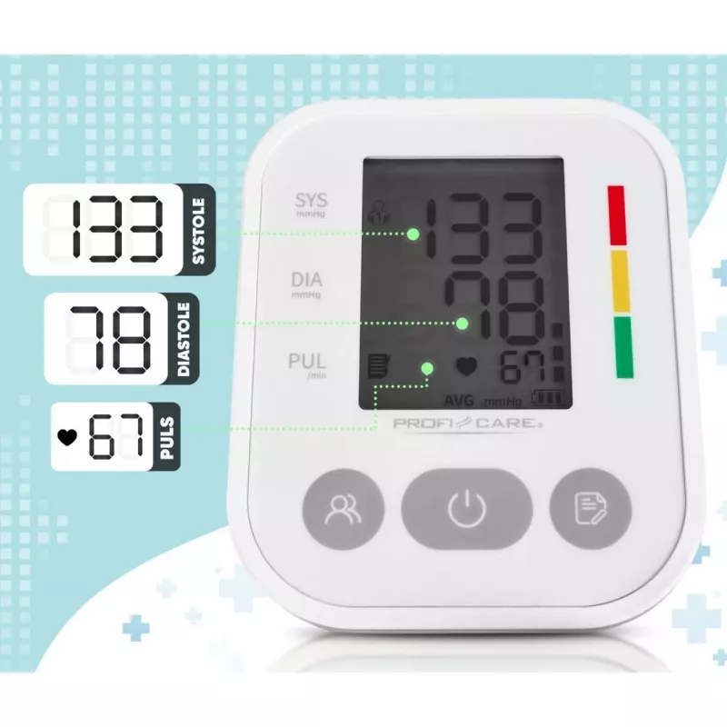 PC-BMG 3121 Upper Arm, Blood Pressure Monitor White