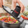 Manual slicer GEFU VIOLI 50440 — manual food slicer, stainless steel blades, 5 cutting positions, ABS housing, dishwasher-safe