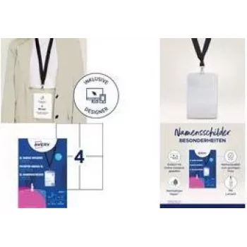 Badge holder Avery 4834 Transparent A6 105x148mm