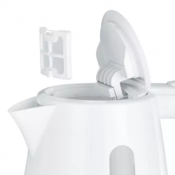 Electric kettle SEVERIN 1 L 2200 W white — cordless, 360° base, concealed heating element