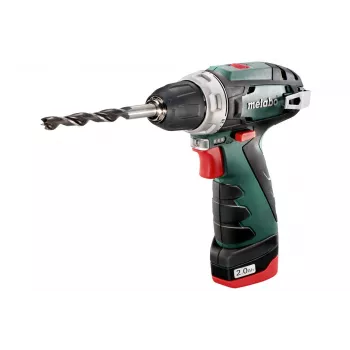 Pistol Grip Drill Metabo PowerMaxx BS Basic 1400 RPM, Black, Green