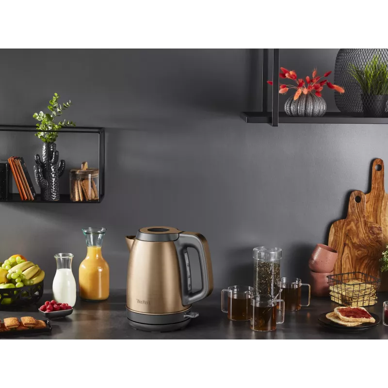 Electric kettle Tefal 1.7 L 2400 W black/copper