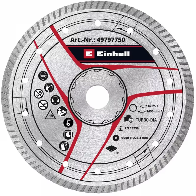 KWB Turbo Diamond Cutting Disc Ø 200 x 25.4 x 2.6mm