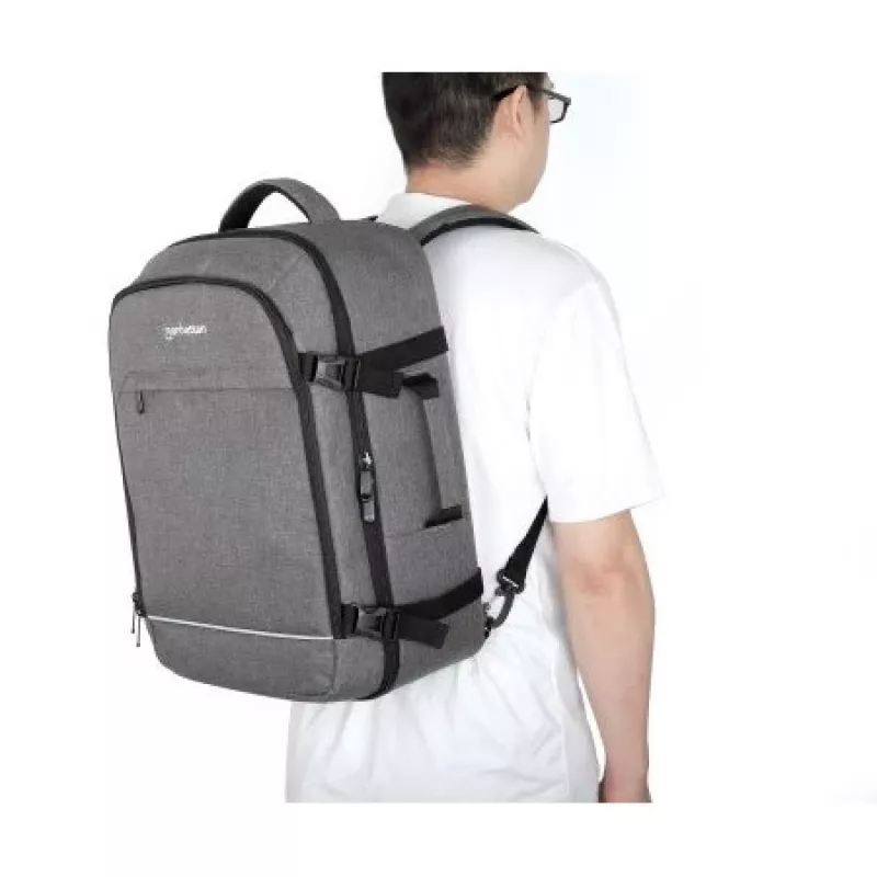 Backpack Manhattan Rome Notebook Travel 17.3 inch Two Sleeves 40L Light Grey