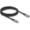 DeLOCK USB Cable USB4 Gen 2x2 2m USB C Black Grey 81202