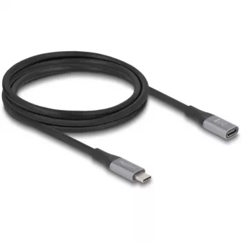 DeLOCK USB Cable USB4 Gen 2x2 2m USB C Black Grey 81202