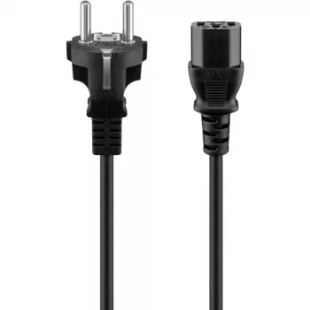 Goobay IEC Cord 5 m Black Power Plug Type F IEC C13 H05VV-F3G