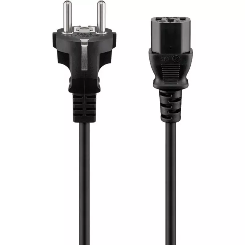 Goobay IEC Cord 5 m Black Power Plug Type F IEC C13 H05VV-F3G