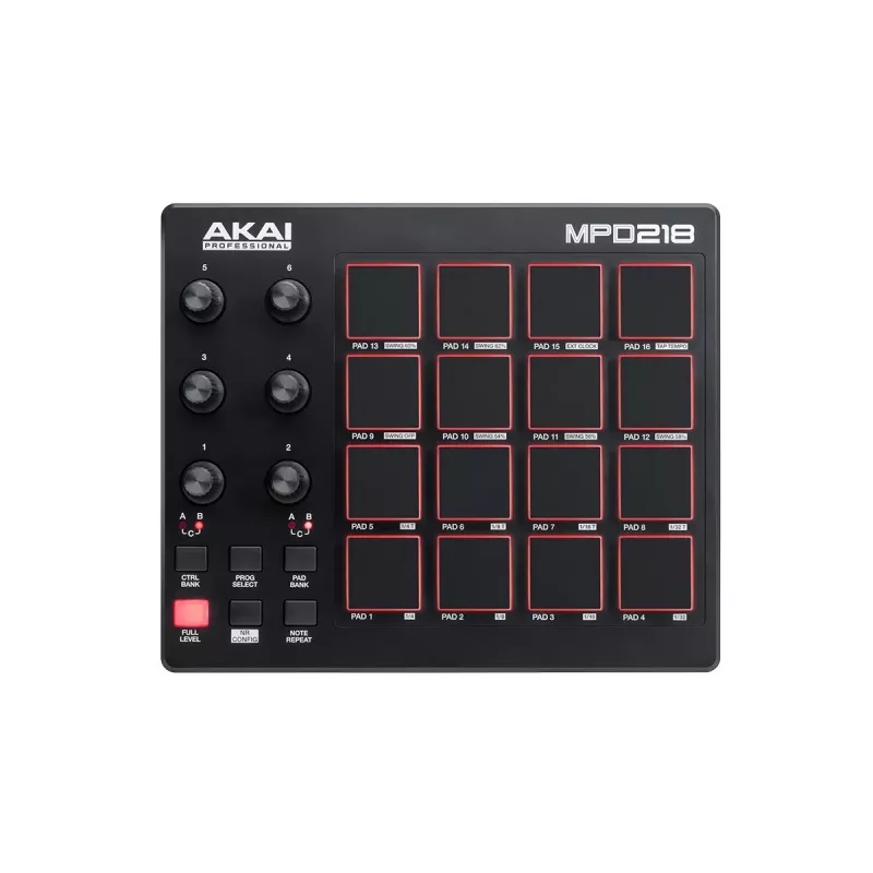 Audio Mixer Akai MPD218 Black 16 Pads USB MIDI Controller