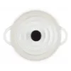 Le Creuset 71901107160100 Mini Dutch Oven, 0.25 L, White