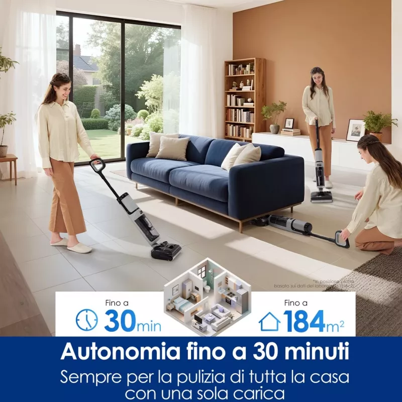 Cordless Floor Cleaner Tineco Floor One i5 Stretch Plus – lightweight, wet & dry upright floor washer