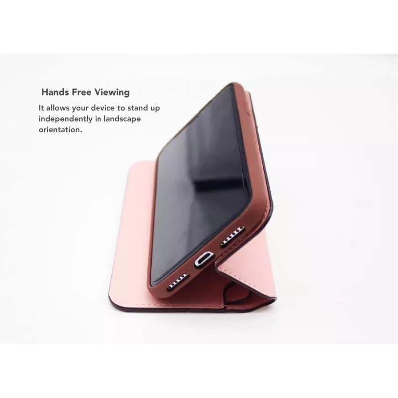 Folio case VixFox for iPhone 7/8 — pink, folio-style protective cover