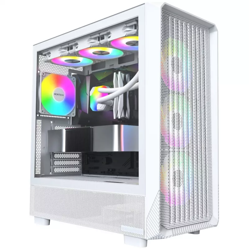 PC Case Montech X5 Midi Tower White ATX 3x140mm Fans