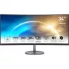MSI PRO MP341CQDE Curved Monitor 86,4 cm (34) Black - UWQHD, VA, 100Hz, 4ms, HDMI, DisplayPort, FreeSync [Energy Class G] (9S6-3PB2CT-042)