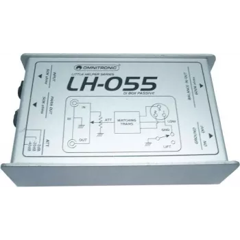 Passive DI Box Omnitronic LH-055 1-Channel — passive direct box for instrument/line use, 1 input, balanced XLR output