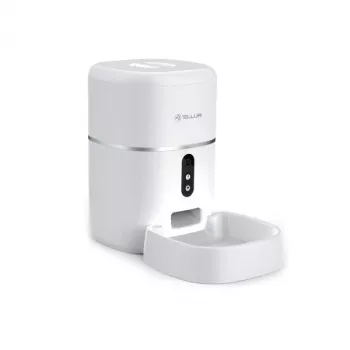 Automatic Pet Feeder Tellur TLL331461 with UltraHD Camera, 4 L, White