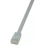 LogiLink CF2061U RJ45 network cable, patch cable CAT 6 U/UTP 3.00 m white highly flexible 1 pc.