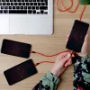 UNITEK C4049RD USB cable 1.2 m USB A USB C/Micro-USB B/Lightning Red