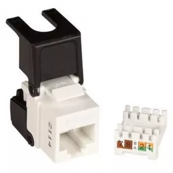 Ethernet Cat6 Unshielded Flip Jack Lanview LVN128143 — RJ45 keystone modular insert