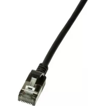 Logilink Ultraflex SlimLine - Patch-Cable - RJ-45 (M) to RJ-45 (M) - 1.5 m - 3.8 mm - shielded PIMF - CAT 6a - Moulded, Shielded, Halogen-Free - Black, RAL 9010 (CQ9043S)