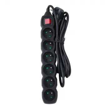 Esperanza ELK218K power extension 3 m 6 AC outlet(s) Indoor Black