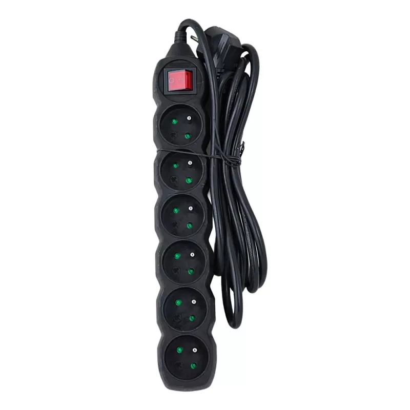 Esperanza ELK218K power extension 3 m 6 AC outlet(s) Indoor Black