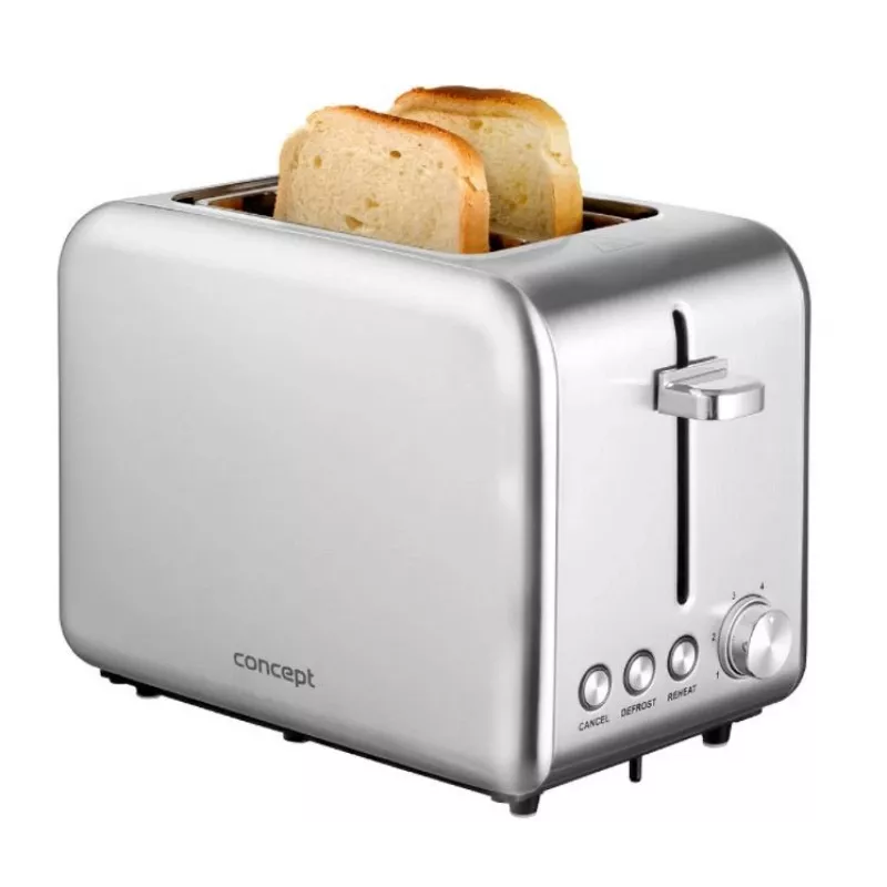 Toaster Concept Solution TE2050 — 2-slice, 950 W, stainless steel, 280×160 mm