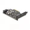 PCI Express x4 card DELOCK 90345 with 2 external USB Type-C ports