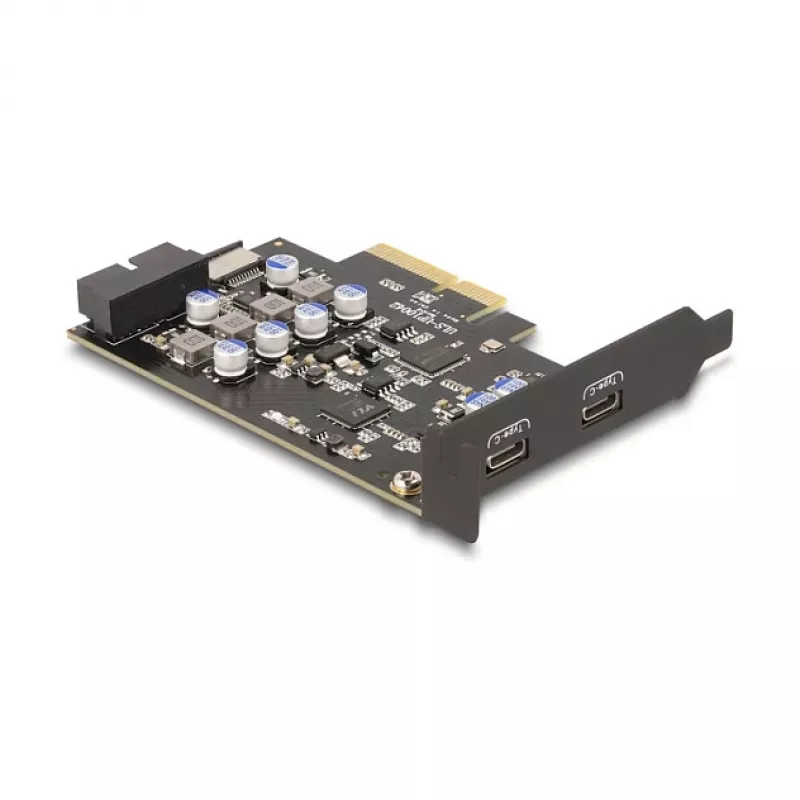 PCI Express x4 card DELOCK 90345 with 2 external USB Type-C ports