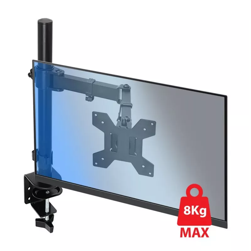 Monitor desktop mount ESPERANZA ERW017 for 10–27 inch screens, up to 8 kg, desk clamp, VESA 75x75–100x100