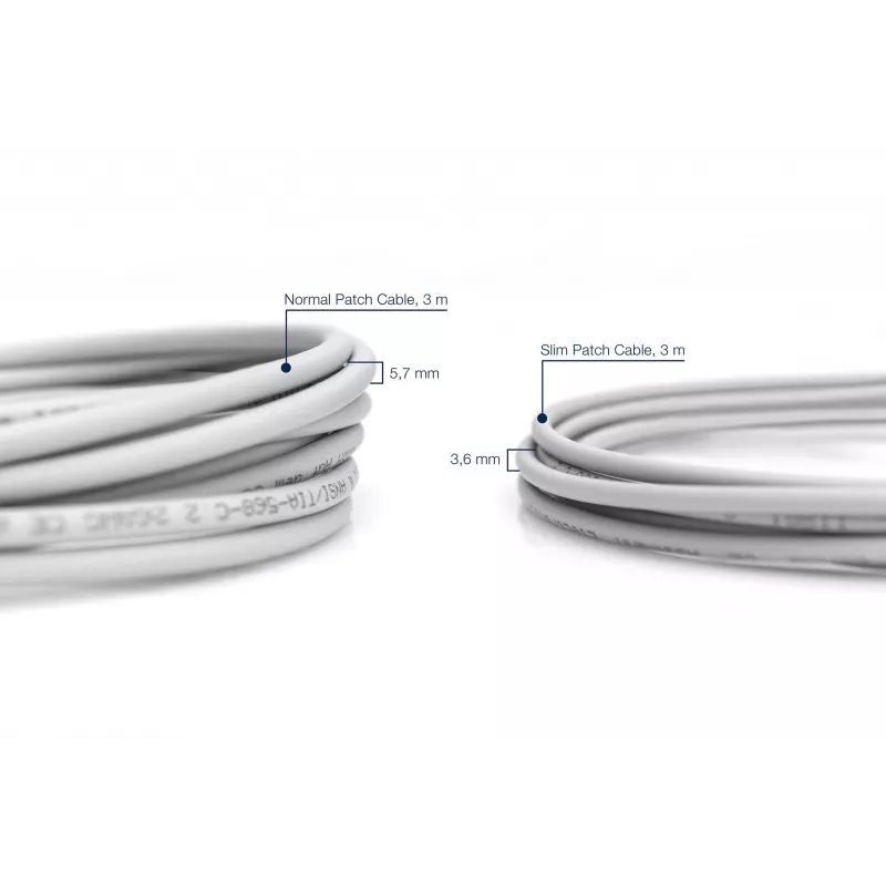 Network Cable Digitus CAT 6A U/UTP Slim Patch Cord RJ-45 Cat6a 2m Grey