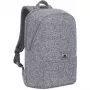 RIVACASE Anvik 15.6 laptop backpack, 15L, gray, waterproof fabric, pockets for 10.5 tablet, smartphone, documents, accessories, bottle