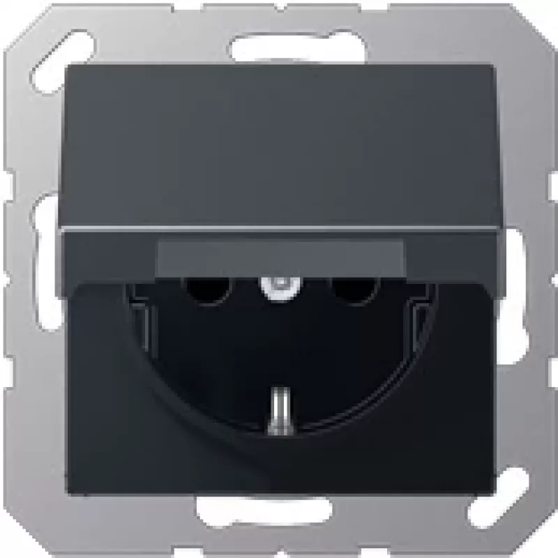 Socket-outlet CEE 7/3 Jung A 1520 BFKL ANM — Anthracite, IP44, 250 V 16 A, thermoplastic