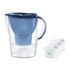 Water filter jug BRITA Marella 2.4 L with 3 Pure Performance cartridges, Maxtra Pro, blue