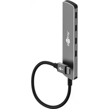 Goobay Slim 4-Port USB-Hub USB-C to 5 Gbit/s - -Plug USB 3.2> 4x (79160)