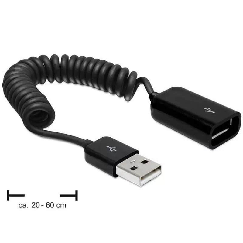 USB Cable DeLOCK 83163 0.6m USB 2.0 A to A Black