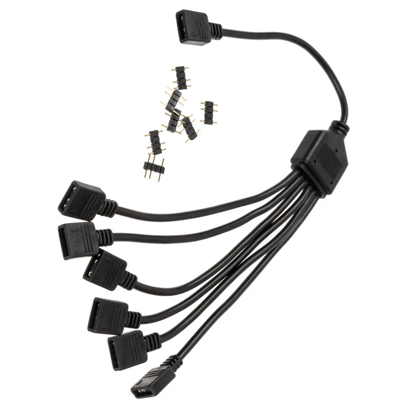 RGB splitter cable EK Water Blocks EK-D-RGB 6-Fach D-RGB Splitterkabel