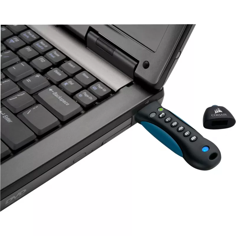 CORSAIR Flash Padlock 3 128GB Secure USB 3.0 Flash Drive with Keypad Secure 256-bit hardware AES encryption