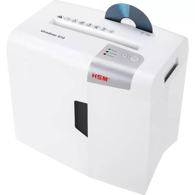 HSM shredstar S10 document shredder, 6 mm + separate CD-cutting mechanism