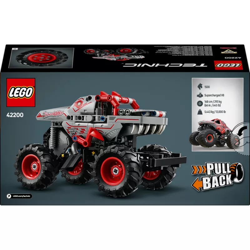 LEGO TECHNIC 42200 Monster Jam™ ThunderROARus™ with pull-back drive